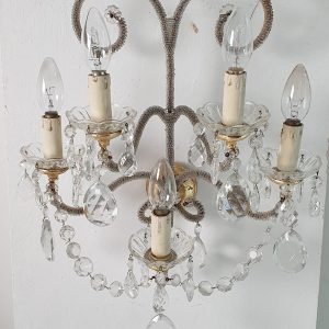 Two_Pairs_of_Italian_Crystal_Wall_Sconces (1) Two Pairs of Italian Crystal Wall Sconces