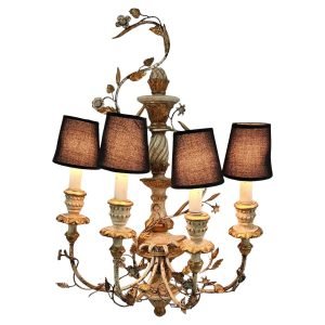 Venetian Pair of Italian Rococo Wall Sconces, 1950s,_1950s (1) Venetian Pair of Italian Rococo Wall Sconces, 1950s