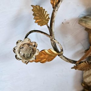 Venetian Pair of Italian Rococo Wall Sconces, 1950s Venetian Pair of Italian Rococo Wall Sconces, 1950s