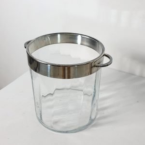 Vintage Glass Champagne Cooler in Glass, Italy, 1970's